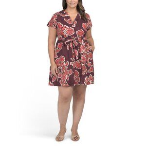 ESTELLE Rose Linen Blend Jasmin Midi Dress